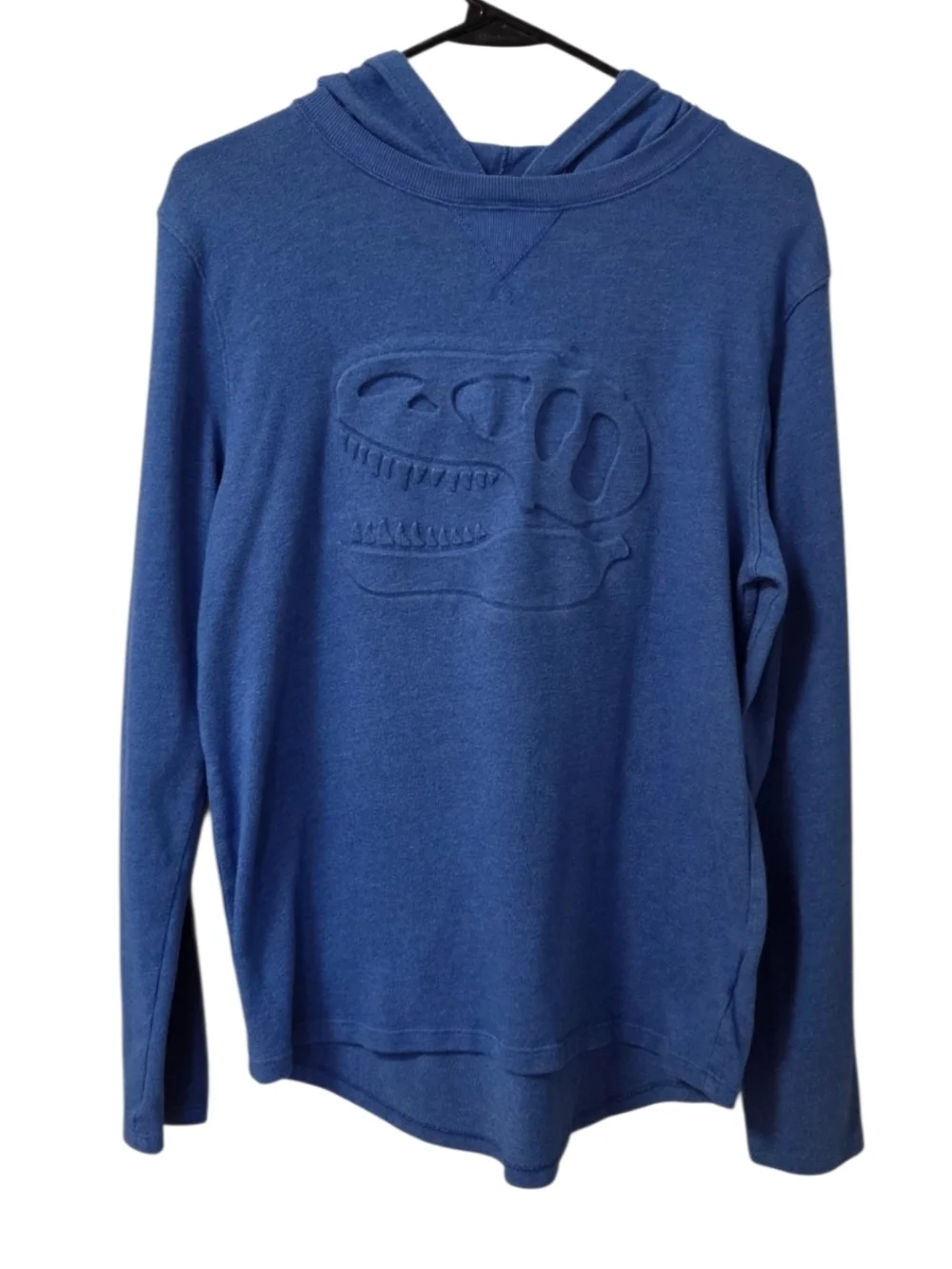 Cat & Jack Boys Blue Lightweight Hooded Pullover Skull Graphic XL 16